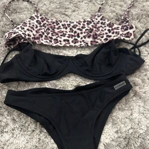 BLACKBOUGH bathing suit black and leopard